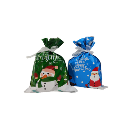 Compleanno vacanze Babbo Natale con coulisse caramelle piccole confezioni regalo con nastro