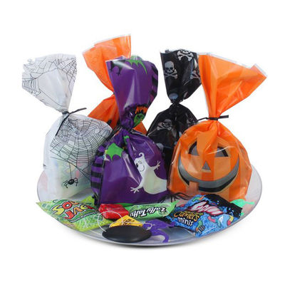 Borsa d'imballaggio di Candy di favore del LDPE di Halloween poli con il nastro