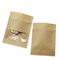 Brown/borsa bianca della chiusura lampo della carta kraft con l'imballaggio dei gioielli dell'orecchino dell'alimento della finestra