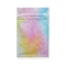 La borsa di marmorizzazione dello zip di Mylar del modello dell'arcobaleno lucido Reclose pianamente per il cosmetico dei gioielli