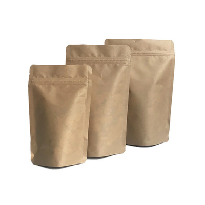 PLA asciutto autosigillante delle borse di imballaggio per alimenti di carta kraft di Brown biodegradabile