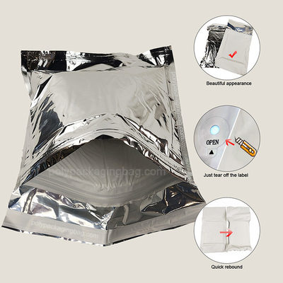 Involucro termico impermeabile refrigeratore per caviale confezioni per la spedizione, sacchetto isolante in foglio Silver Mailer